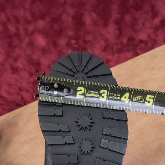 Stuart Weitzman Women 5050 Knee High Lug Black Leather Stretch Knee Boots sz 6.5 - Picture 6 of 10